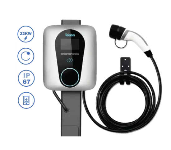 Smart OCPP EV Wall Box - PRO-22KW Tethered Charger