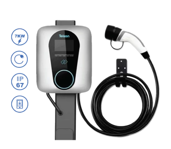 Smart OCPP EV Wall Box - PRO-7KW Tethered Charger
