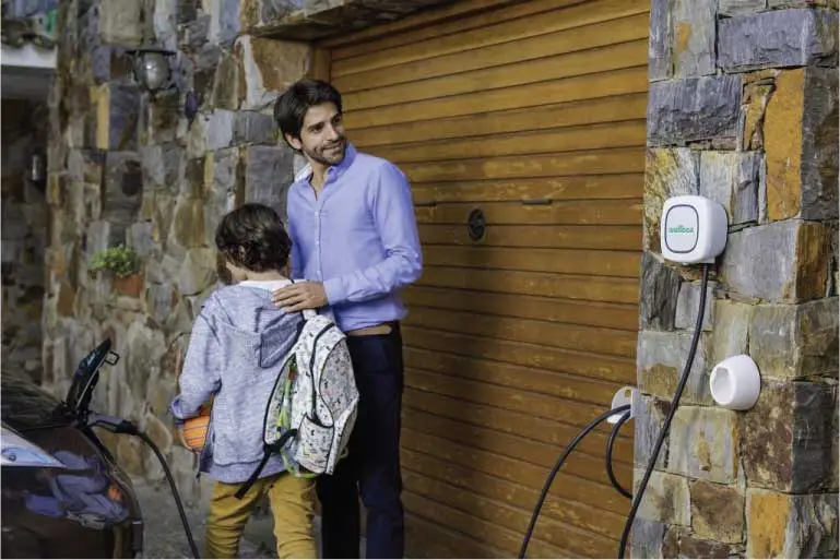 solar charging station with holder