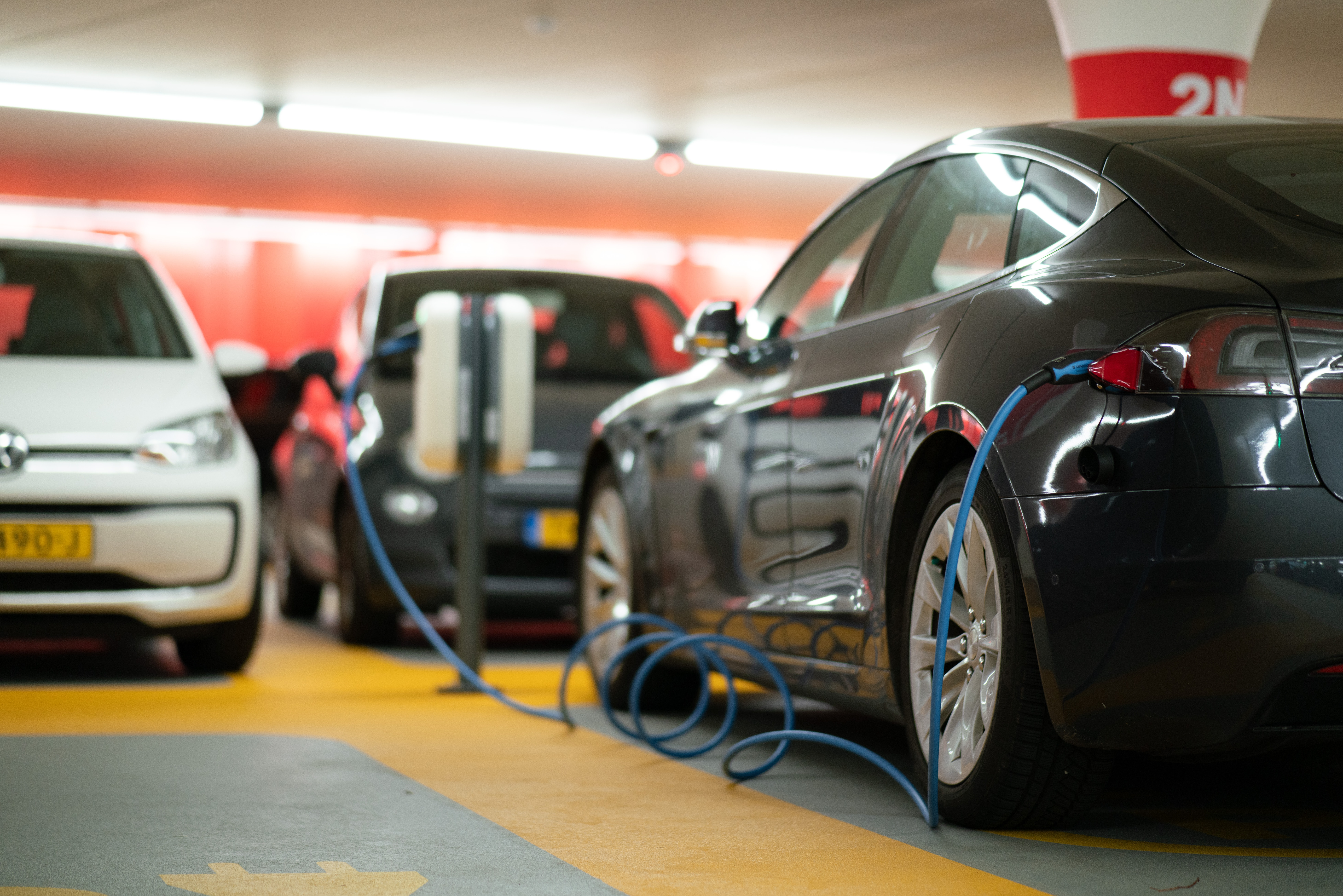 Ev charging in a garage