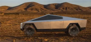 Cybertruck with its sleek design