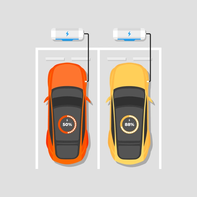 Two EV charging using public charging station