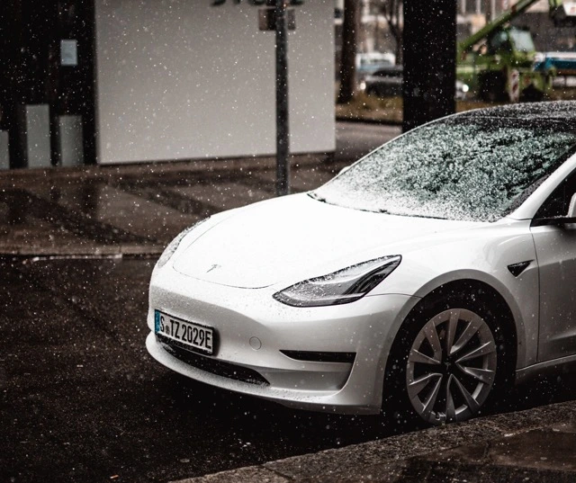 tesla EV not in use