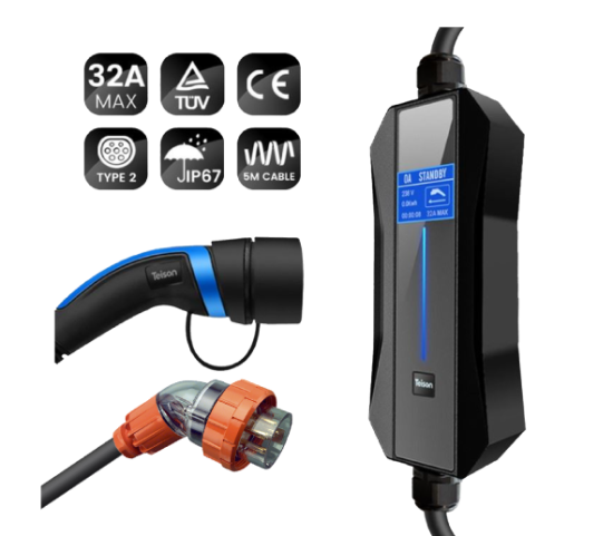 Electric vehicles charger 32A portable