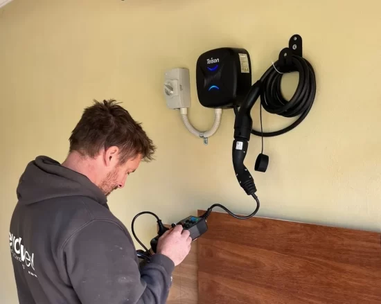 EV charger installation by electrician
